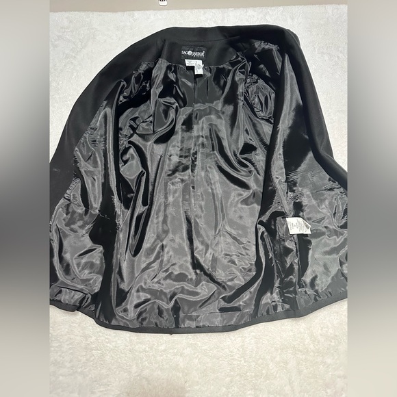 Sag Harbor Petite Vintage 100% Wool Black Single Button Blazer 6P - Picture 9 of 12